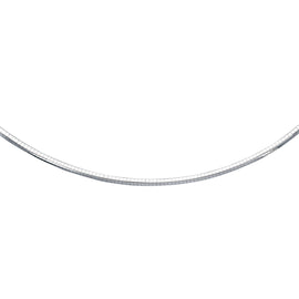 Sterling Silver Classic Women's Omega Chain Necklace 4.0mm