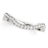 White Gold 14k Milgrained Curve Style Diamond Wedding Ring