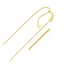 Load image into Gallery viewer, 14k Yellow Gold Adjustable Wheat Chain 1.0mm