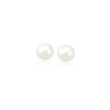 Load image into Gallery viewer, 14k Yellow Gold Freshwater Cultured White Pearl Stud Earrings (5.0 mm)