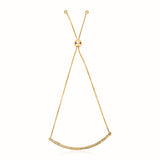 Yellow Gold 14k Chain Bar Women's Lariat Style Bracelet