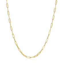 Load image into Gallery viewer, Yellow Gold 14K 3.3mm Wide Paperclip Chain with Lobster Clasp