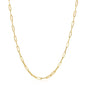 Yellow Gold 14K 3.3mm Wide Paperclip Chain with Lobster Clasp