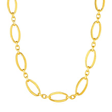 Load image into Gallery viewer, Yellow Gold 14k Women&#39;s Link Necklace with Polished Oval Links