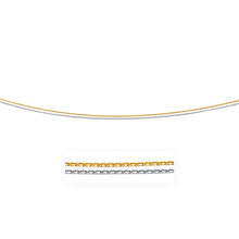 Load image into Gallery viewer, Two-Tone Double 14k 1.1mm Strand Cable Pendant Chain