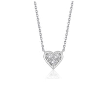 Load image into Gallery viewer, White Gold 14k Diamond Heart Design Pendant in Lobster Clasp