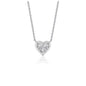 White Gold 14k Diamond Heart Design Pendant in Lobster Clasp