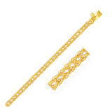 Yellow Gold 14k 3.0 mm Two Row Women's Rope Bracelet