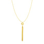 Yellow Gold 14k Women's Necklace with Tassel and Love Knot Pendant