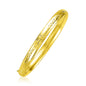 Yellow Gold 14k Dome Florentine Design Bangle
