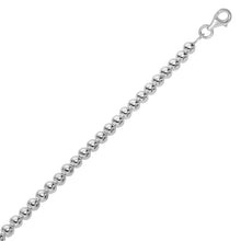 Load image into Gallery viewer, Sterling Silver Rhodium Plated Women&#39;s Bracelet with a Polished Bead Motif