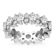 Load image into Gallery viewer, White Gold 14k Ornamental Round Diamond Eternity Ring