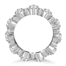 Load image into Gallery viewer, White Gold 14k Ornamental Round Diamond Eternity Ring
