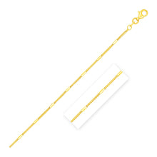 Load image into Gallery viewer, Diamond Cut Bar Links Pendant Chain in 14k Yellow Gold (1.3mm)