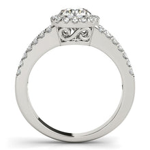 Load image into Gallery viewer, White Gold 14k Round Diamond Split Shank Design Engagement Ring