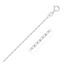 Load image into Gallery viewer, White Gold 14k 1.3mm Faceted Cable Link Chain