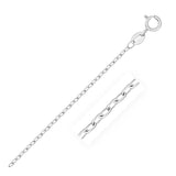 White Gold 14k 1.3mm Faceted Cable Link Chain