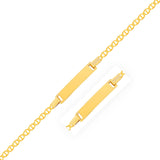 Yellow Gold 14k Mariner Style Link Children's ID Bracelet