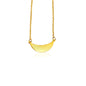 Yellow Gold 14k 18 inch Women's Necklace with Polished Arc