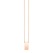 Load image into Gallery viewer, Rose Gold 14k Necklace with Polished Women&#39;s Bar Pendant