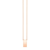 Rose Gold 14k Necklace with Polished Women's Bar Pendant