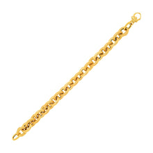 Load image into Gallery viewer, Yellow Gold 14k Textured Cable Women&#39;s Chain Style Bracelet
