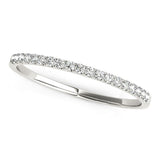 White Gold 14k Pave Set Round Diamond Wedding Ring