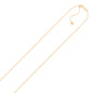 Rose Gold 14k 0.9mm Adjustable Cable Chain