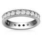 White Gold 14k Antique Channel Set Round Diamond Eternity Ring