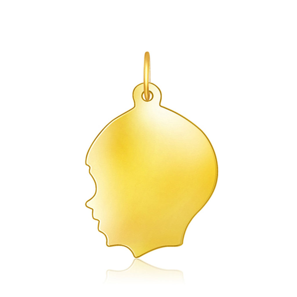 Yellow Gold 14k Large Boy Head Charm