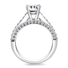 Load image into Gallery viewer, White Gold 14k Pave Diamond Cathedral Engagement Ring