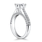 White Gold 14k Pave Diamond Cathedral Engagement Ring