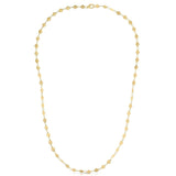 Yellow Gold 14k Women's Link Necklace with Polished Circles