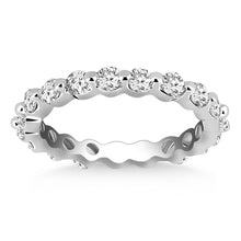 Load image into Gallery viewer, White Gold 14k Common Prong Round Cut Diamond Eternity Ring