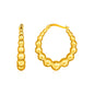 14k Yellow Gold Graduated Sphere Hoop Earrings