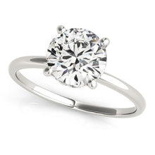 Load image into Gallery viewer, White Gold 14k Prong Set Round Diamond Engagement Ring