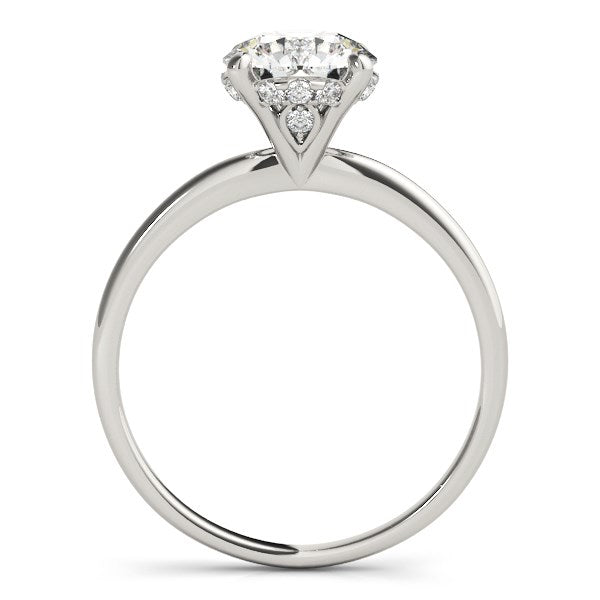 White Gold 14k Prong Set Round Diamond Engagement Ring
