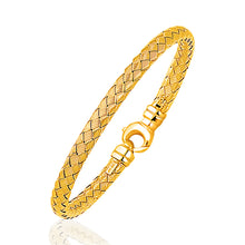 Load image into Gallery viewer, Yellow Gold 14k 5.0mm Fancy Weave Bangle