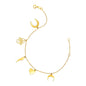 Yellow Gold 14k 7 inch Polished Women's Charms Bracelet