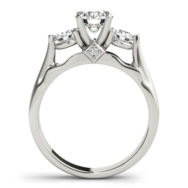 White Gold 14k Stone Prong Setting Diamond Engagement Ring