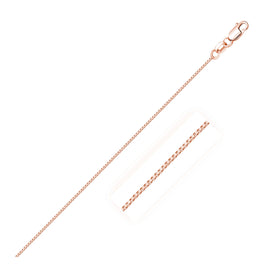 Rose Gold 14k 0.6mm Classic Box Chain in Lobster Claw