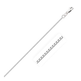 White Gold 14k 1.0mm Octagonal Box Chain