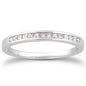 White Gold 14k Channel Set Princess Cut Diamond Wedding Ring Band