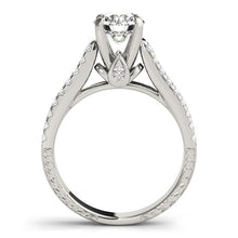 Load image into Gallery viewer, White Gold 14k Round Diamond with Pave Band Engagement Ring