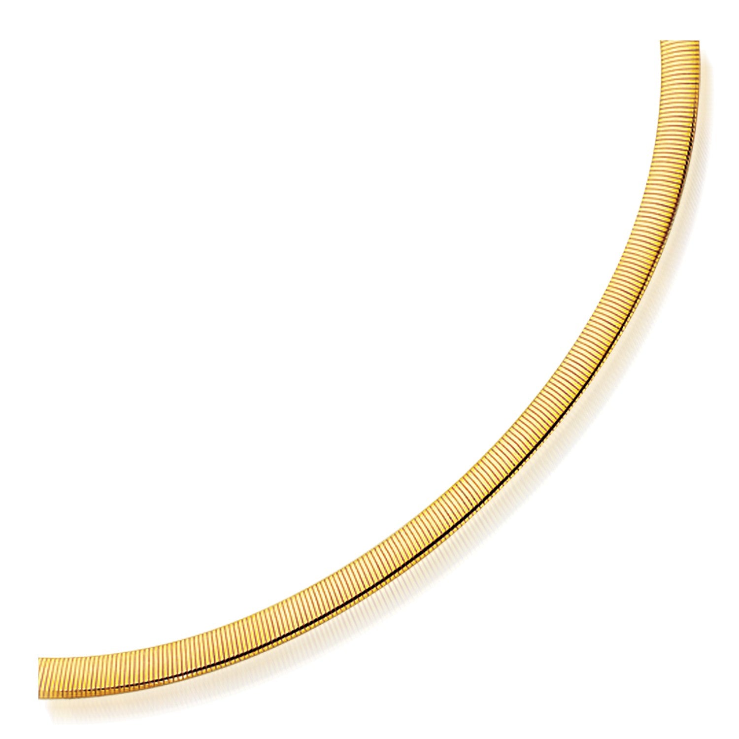 Two Tone Gold 14k 6.0mm Women's Reversible Omega Necklace