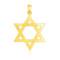 Yellow Gold 14k Elegant Polished Star of David Pendant