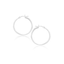 Load image into Gallery viewer, 14k White Gold Polished Hoop Earrings (20 mm)