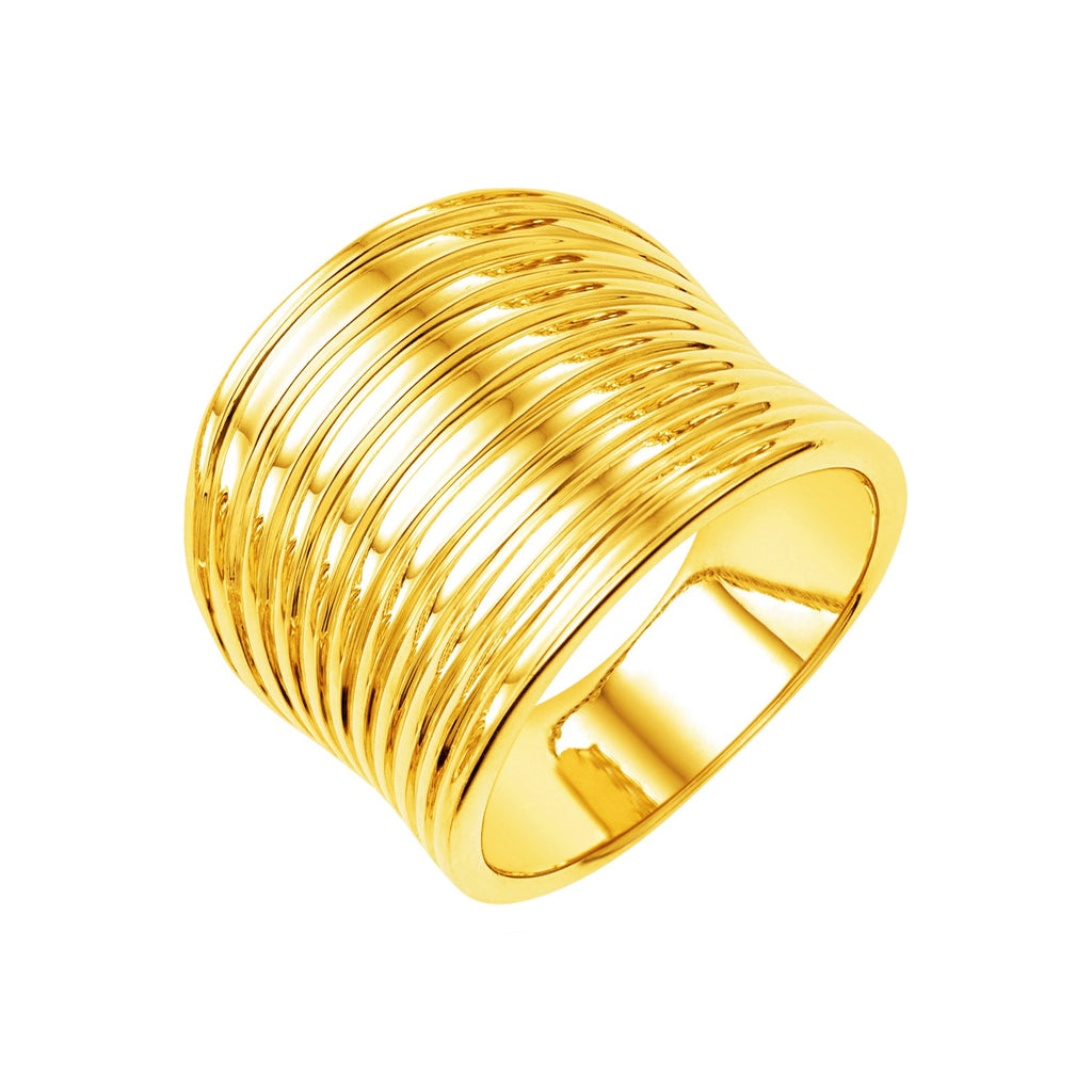 Yellow Gold 14k Classic Polished Multi Band Rings