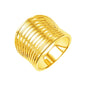 Yellow Gold 14k Classic Polished Multi Band Rings