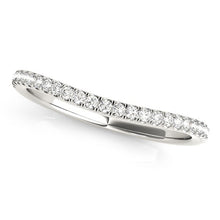 Load image into Gallery viewer, White Gold 14k Pave Setting Style Curved Diamond Wedding Ring